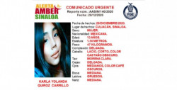 Se solicita la colaboración de la sociedad sinaloense para encontrar a Karla de 13 años