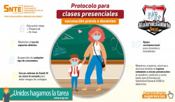 El SNTE presenta protocolo de regreso a clases para entidades con semáforo verde