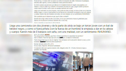 Buscan en redes a joven que agredió a indigente a batazos