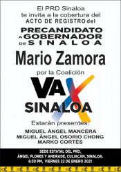 Mario Zamora representa ideales del PRD