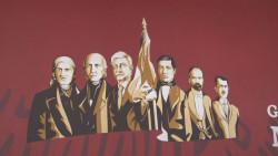 En desacuerdo PAN y PRD por mural con imagen de AMLO