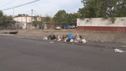 Cada tantos metros....bolsas de basura
