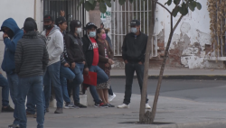 Siguen provocando largas filas para entregar apoyos federales