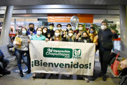 De regreso a casa, después de participar en Operación Chapultepec