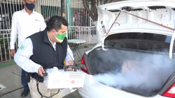 Ecotaxis Verdes compra equipo sanitizante para sus unidades
