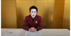 Joven se disfraza de "El Joker" para contender por una gubernatura de Japón