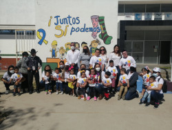 Inauguran “Mural de la Inclusión” niños y niñas de Los Mochis