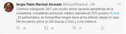 Sergio Pablo Mariscal da resultado positivo a covid 19