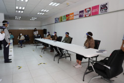 Ensayan protocolos sanitarios en casillas electorales