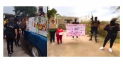 Sicarios armados del CJNG entregan electrodomésticos por el Día de las Madres y dividen las redes (video)
