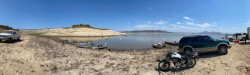 Bajos niveles de agua en la presa Sanalona