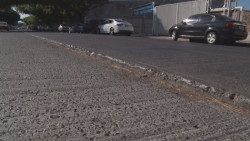 Calle escalonada cerca de palacio de gobierno en Culiacán