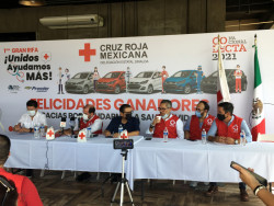 7 mdp logra recabar Cruz Roja en rifa de 5 autos