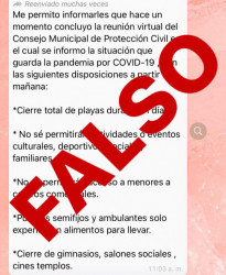 Circula en redes sociales información falsa sobre el cierre de playas