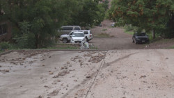 Otra más  que pagan pavimento y se quedan en calle de terracería..