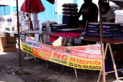 Revisan aplicación de medidas sanitarias en Tianguis Los Huizaches