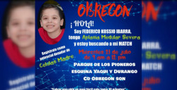 Invitan a jornada de compatibilidad de donación de célular madre para el pequeño Federico