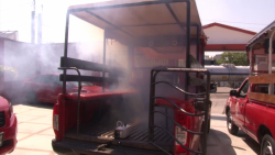 Desinfectan Aurigas Rojas de Mazatlán