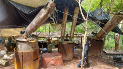 La SEDENA y la Policía Estatal aseguran presunto laboratorio en Cosalá
