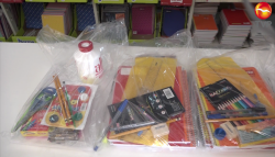 Al 70% la elaboración de paquetes de útiles escolares
