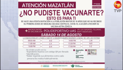 Vacunarán a todas las personas que faltan en Mazatlán