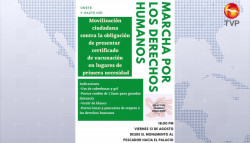 Marcharán este viernes para manifestar molestia por certificado de vacunación