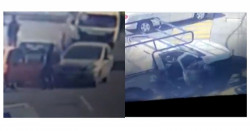 Atropellan y dan golpiza a ladrón que intentó robar un carro en el Edomex (video)