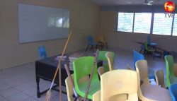 Siguen limpiando escuelas en Mazatlán para el regreso a clases