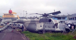 Así se desplomó el helicóptero en el que viajaba el Secretario de Gobierno de Veracruz (video)