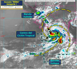 “Nora” se encuentra sobre las costas de  Nayarit