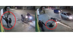 "Justiciero" dispara a hombre que estaba asaltando a motociclista (video)