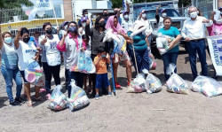 Logra el PAS 30 toneladas de apoyo para los afectados por “Nora”