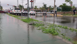 Cientos de litros de agua potable se desperdician en la Avenida Rafael Buelna