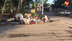 Toman área verde como vertedero de basura en Colonia Bahía