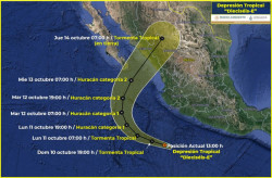 "Pamela" podría tocar tierra en Sinaloa entre miércoles y jueves: SMN de CONAGUA