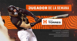 Nick Torres de Naranjeros, el jugador de la semana en la LMP
