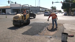 Avanza el bacheo en Cajeme
