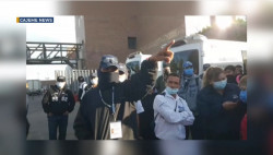 SE MANIFIESTAN TRABAJADORES DE SEGURIDAD TRAS NO RECIBIR EL PAGO DE AGUINALDOS
