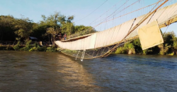 Cae puente peatonal de La Galera, El Fuerte