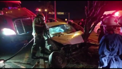 Accidente automovilístico deja un hombre herido