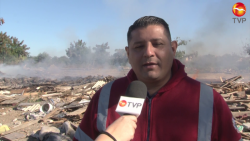 Durante tres días, bomberos atienden reporte de incendio en el mismo lote