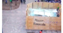 Dos feministas heridas de gravedad tras romper cristales (video)