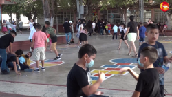 Niños de la primaria Netzahualcóyotl celebran día del niño después de dos años