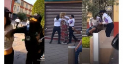 Graban a municipales de Guanajuato golpeando a feministas