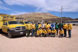 Efectiva estrategia en combate a incendio forestal de Sahuaripa