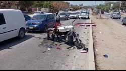 Choque deja dos personas graves en av. Clouthier de Mazatlán.