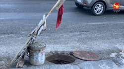 ¡Cuidado! Coladera destapada en la Carretera Internacional
