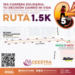 La Secretaría de Salud invita a participar en la Primera Carrera Solidaria “Tu Decisión Cambió Mi Vida”
