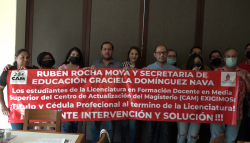Exigen certeza educativa  en CAM Mazatlán
