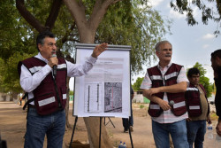 Da banderazo alcalde a obra de rehabilitación de calle california en villa bonita